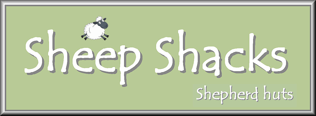 Shepherd hut holidays sheep shacks brand logo.